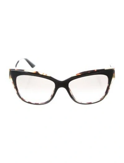 Pre-owned Prada Cat-eye Gradient Sunglasses In Black