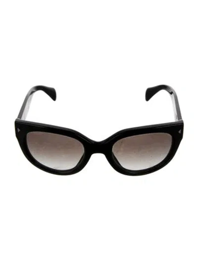 Pre-owned Prada Cat-eye Gradient Sunglasses In Black