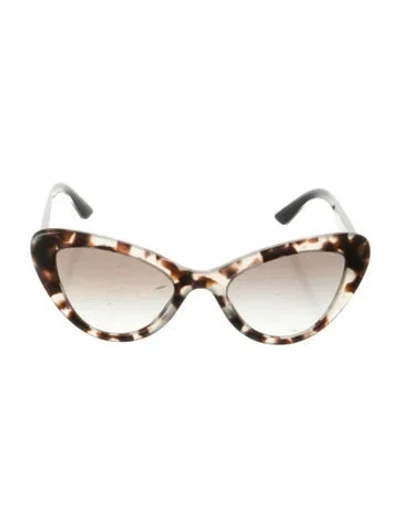 Pre-owned Prada Cat-eye Gradient Sunglasses In Black