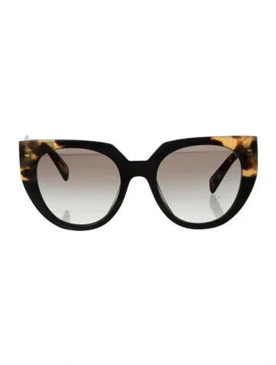 Pre-owned Prada Cat-eye Gradient Sunglasses In Black