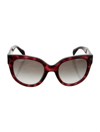Pre-owned Prada Cat-eye Gradient Sunglasses In Black