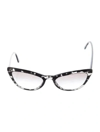 Pre-owned Prada Cat-eye Gradient Sunglasses In Black
