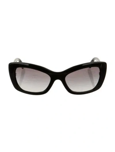 Pre-owned Prada Cat-eye Gradient Sunglasses In Black
