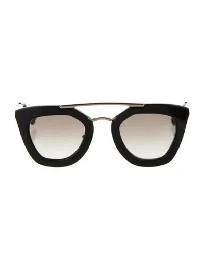 Pre-owned Prada Cat-eye Gradient Sunglasses In Black/gold