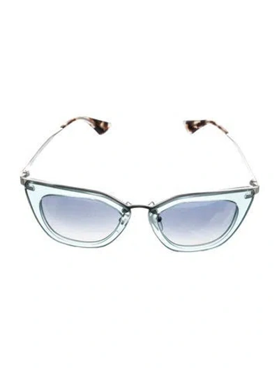 Pre-owned Prada Cat-eye Gradient Sunglasses In Blue
