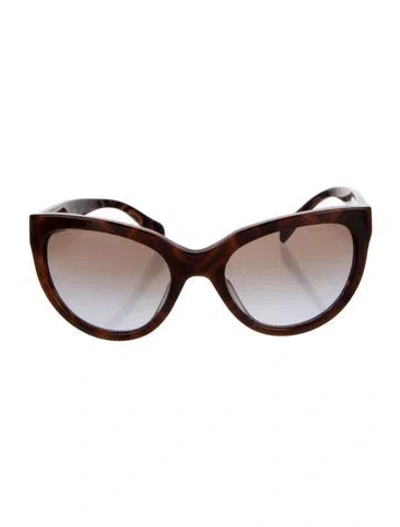 Pre-owned Prada Cat-eye Gradient Sunglasses In Brown
