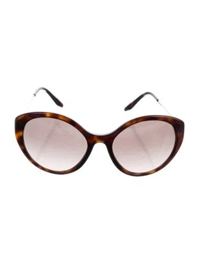 Pre-owned Prada Cat-eye Gradient Sunglasses In Brown
