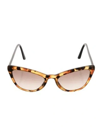 Pre-owned Prada Cat-eye Gradient Sunglasses In Brown