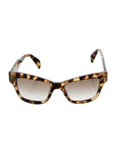 Pre-owned Prada Cat-eye Gradient Sunglasses In Brown