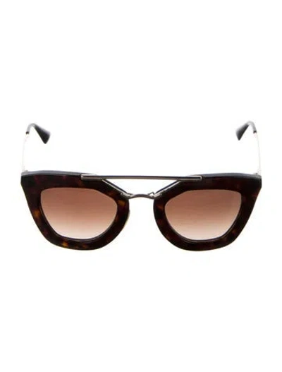 Pre-owned Prada Cat-eye Gradient Sunglasses In Brown