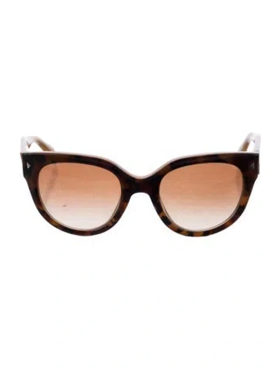 Pre-owned Prada Cat-eye Gradient Sunglasses In Brown