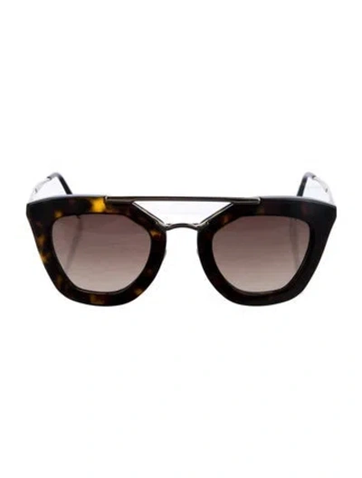 Pre-owned Prada Cat-eye Gradient Sunglasses In Brown