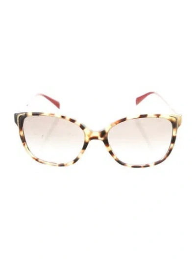 Pre-owned Prada Cat-eye Gradient Sunglasses In Brown