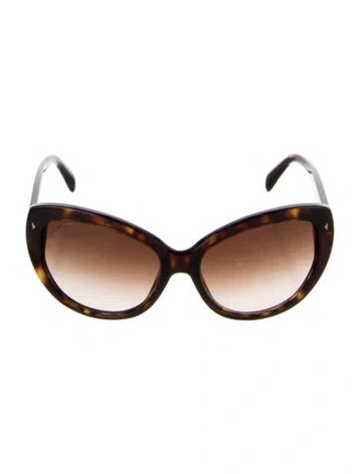 Pre-owned Prada Cat-eye Gradient Sunglasses In Brown