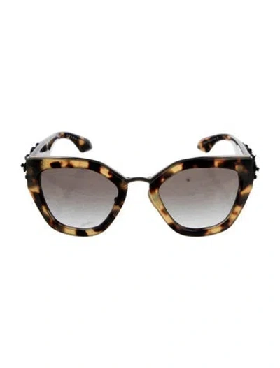 Pre-owned Prada Cat-eye Gradient Sunglasses In Brown