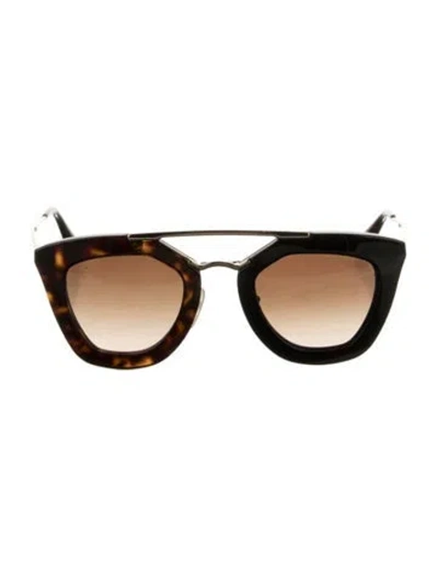 Pre-owned Prada Cat-eye Gradient Sunglasses In Brown