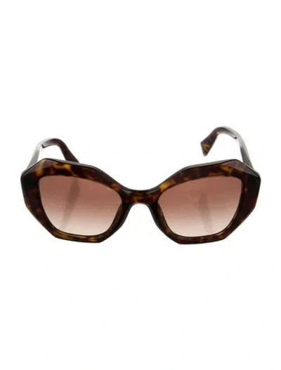 Pre-owned Prada Cat-eye Gradient Sunglasses In Brown