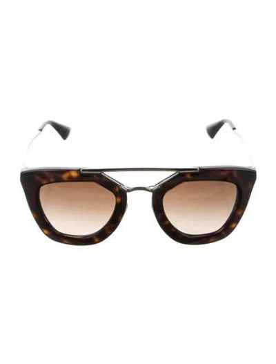 Pre-owned Prada Cat-eye Gradient Sunglasses In Brown