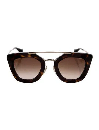 Pre-owned Prada Cat-eye Gradient Sunglasses In Brown