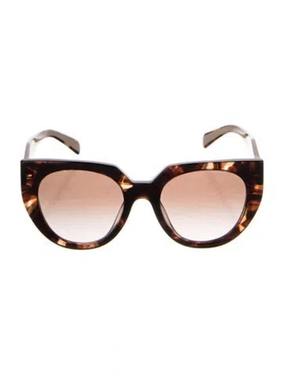 Pre-owned Prada Cat-eye Gradient Sunglasses In Brown