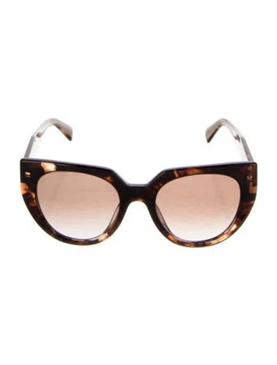 Pre-owned Prada Cat-eye Gradient Sunglasses In Brown