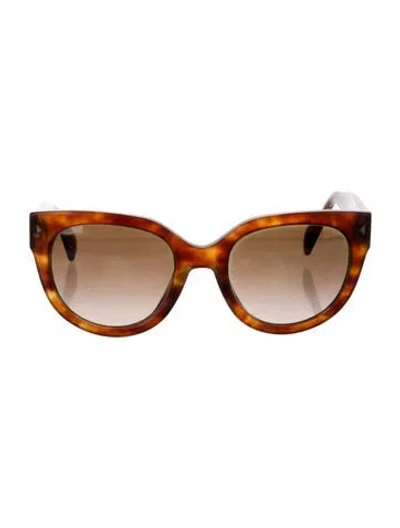 Pre-owned Prada Cat-eye Gradient Sunglasses In Brown