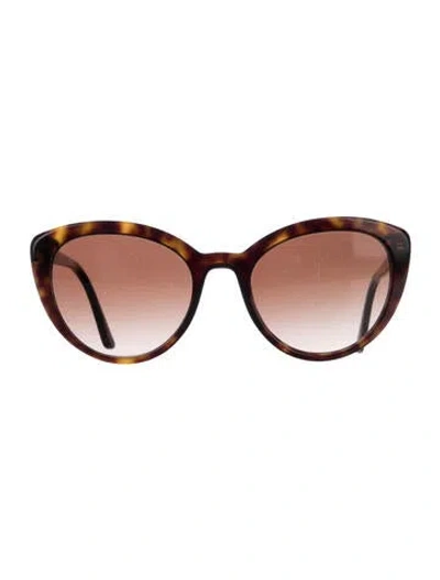 Pre-owned Prada Cat-eye Gradient Sunglasses In Brown