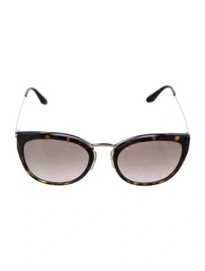 Pre-owned Prada Cat-eye Gradient Sunglasses In Brown