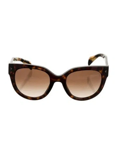 Pre-owned Prada Cat-eye Gradient Sunglasses In Brown