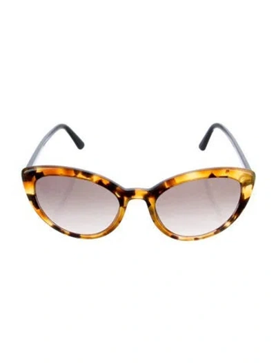 Pre-owned Prada Cat-eye Gradient Sunglasses In Brown
