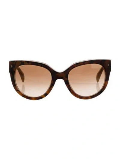 Pre-owned Prada Cat-eye Gradient Sunglasses In Brown