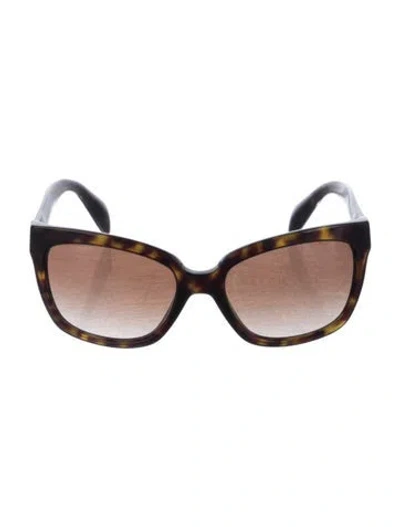 Pre-owned Prada Cat-eye Gradient Sunglasses In Brown