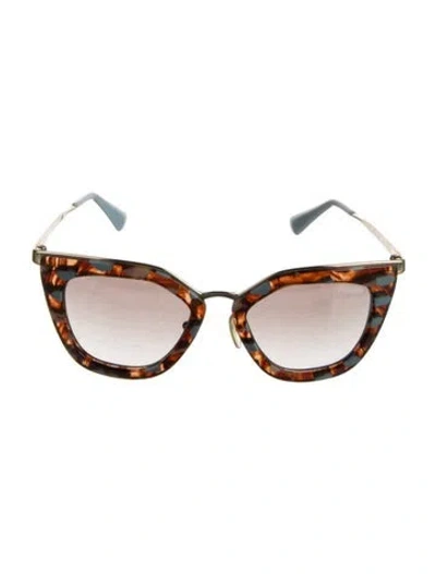 Pre-owned Prada Cat-eye Gradient Sunglasses In Burgundy