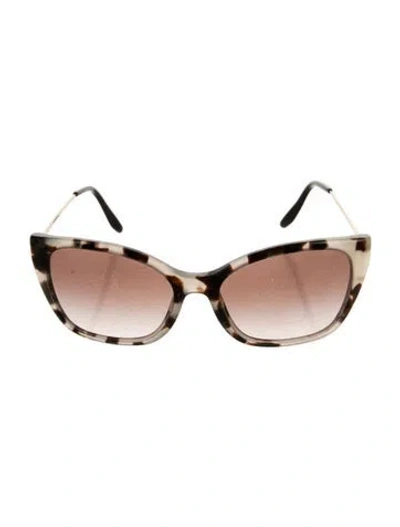 Pre-owned Prada Cat-eye Gradient Sunglasses In Gold