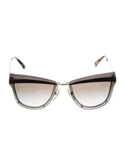 Pre-owned Prada Cat-eye Gradient Sunglasses In Gold