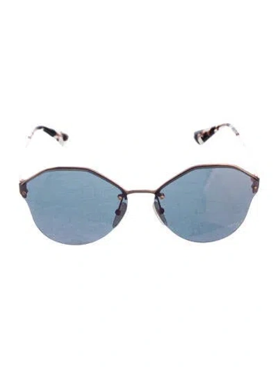 Pre-owned Prada Cat-eye Gradient Sunglasses In Gold