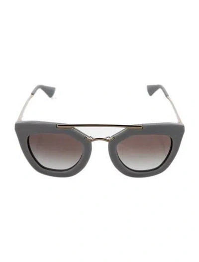 Pre-owned Prada Cat-eye Gradient Sunglasses In Gray