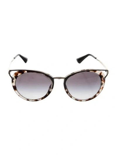 Pre-owned Prada Cat-eye Gradient Sunglasses In Gray