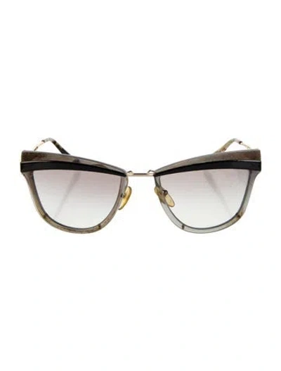 Pre-owned Prada Cat-eye Gradient Sunglasses In Green