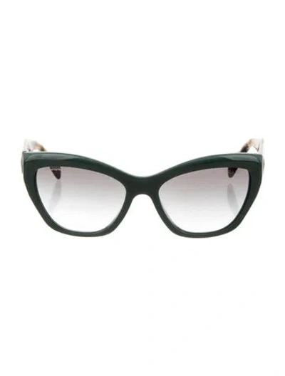 Pre-owned Prada Cat-eye Gradient Sunglasses In Green