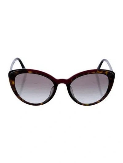 Pre-owned Prada Cat-eye Gradient Sunglasses In Red