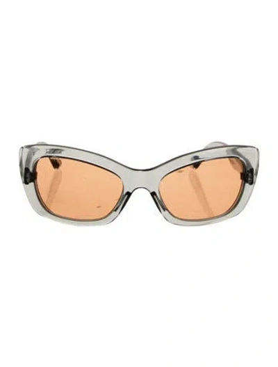 Pre-owned Prada Cat-eye Gradient Sunglasses In Transparent
