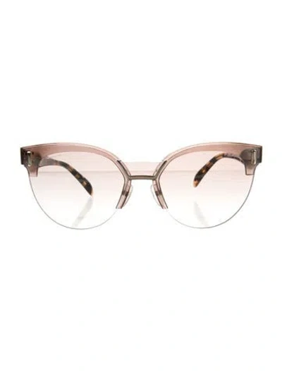 Pre-owned Prada Cat-eye Gradient Sunglasses W/ Tags In Brown