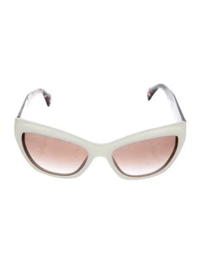 Pre-owned Prada Cat-eye Gradient Sunglasses In White