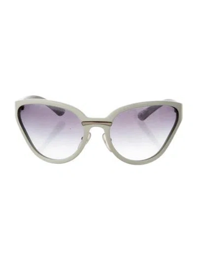 Pre-owned Prada Cat-eye Gradient Sunglasses In White