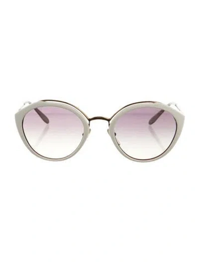 Pre-owned Prada Cat-eye Gradient Sunglasses In White