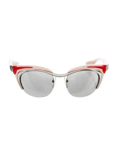 Pre-owned Prada Cat-eye Mirrored Sunglasses