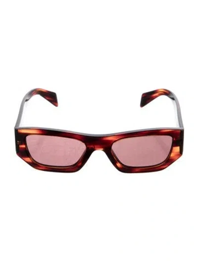Pre-owned Prada Cat-eye Mirrored Sunglasses In Brown