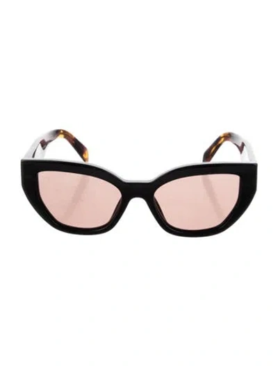 Pre-owned Prada Cat-eye Mirrored Sunglasses In Brown