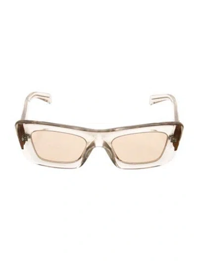 Pre-owned Prada Cat-eye Mirrored Sunglasses In Transparent